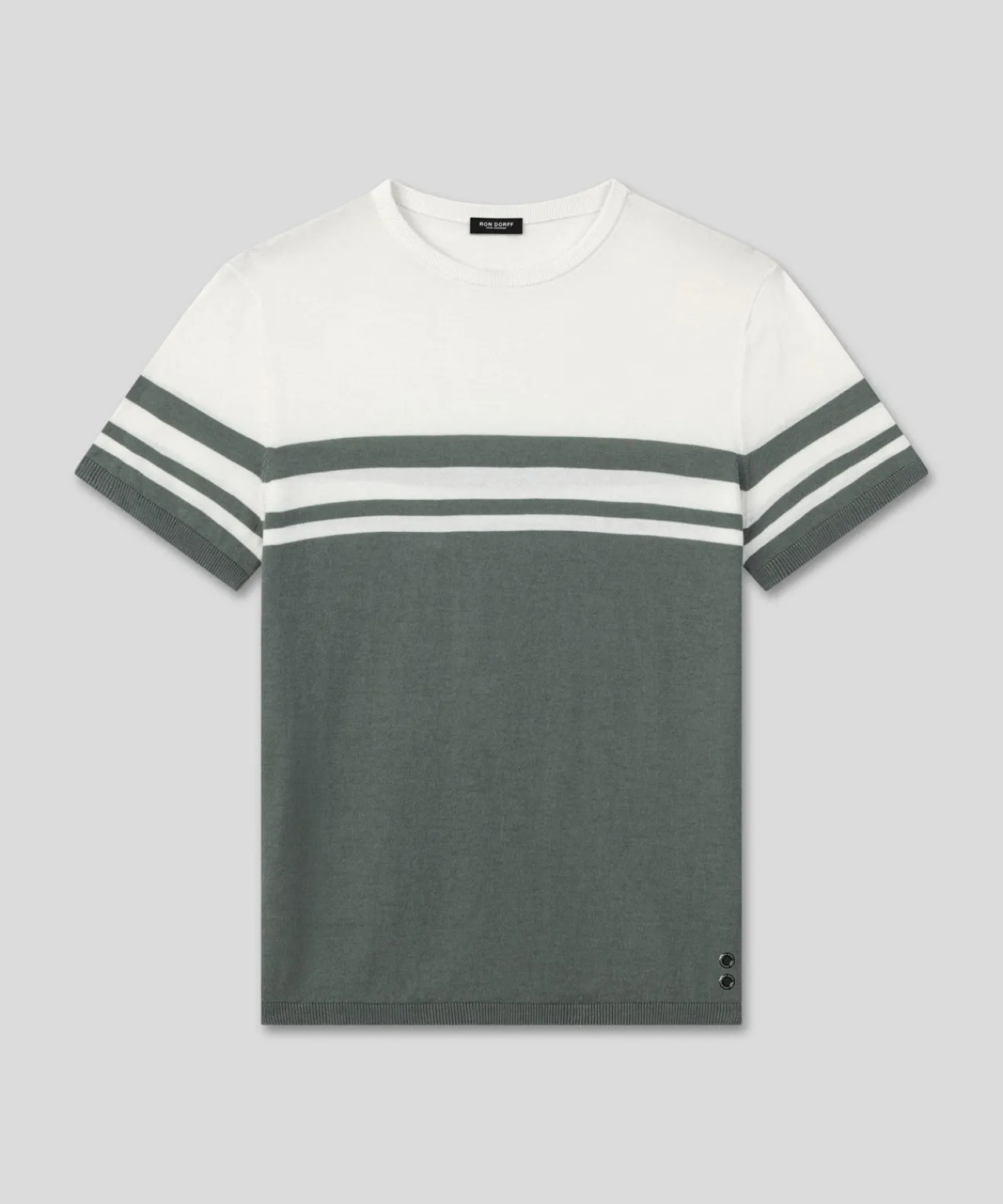 Ron Dorff Lounge T-Shirts | T-Shirts>Bicolor Knitted T-Shirt