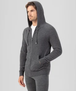 Ron Dorff Cashmere & Knitwear Tops>Cashmere Zipped Hoodie