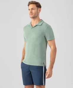 Ron Dorff Polo Shirts>Cotton Terry V Neck Polo