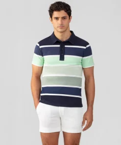 Ron Dorff Polo Shirts>Cotton-Piqué Polo w. Big Stripes