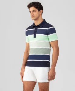 Ron Dorff Polo Shirts>Cotton-Piqué Polo w. Big Stripes