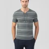 Ron Dorff Lounge T-Shirts | T-Shirts>Knitted T-Shirt w. Fisherman Stripes