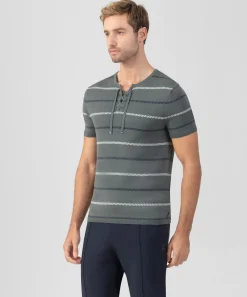 Ron Dorff Lounge T-Shirts | T-Shirts>Knitted T-Shirt w. Fisherman Stripes