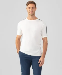 Ron Dorff Lounge T-Shirts | T-Shirts>Knitted T-Shirt w. Side Stripes