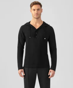 Ron Dorff Cashmere & Knitwear Tops>Light Cotton-Silk Hoodie Sweater