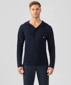 Ron Dorff Cashmere & Knitwear Tops>Light Cotton-Silk Hoodie Sweater