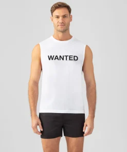 Ron Dorff Lounge T-Shirts | T-Shirts>Organic Cotton Sleeveless T-Shirt "WANTED"