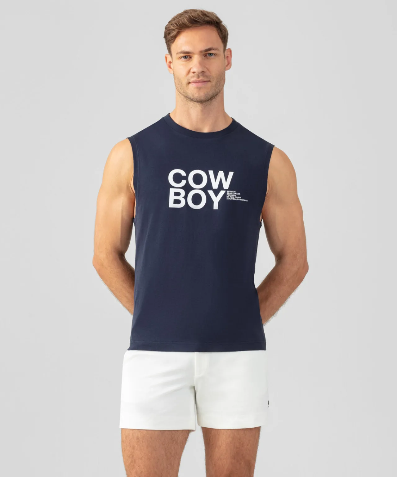 Ron Dorff Lounge T-Shirts | T-Shirts>Organic Cotton Sleeveless T-Shirt "COW BOY"