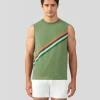 Ron Dorff Lounge T-Shirts | T-Shirts>Organic Cotton Sleeveless T-Shirt w. Diagonal Stripes