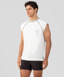 Ron Dorff Sweatshirts>Organic Cotton Sleeveless Sweatshirt w. Piping