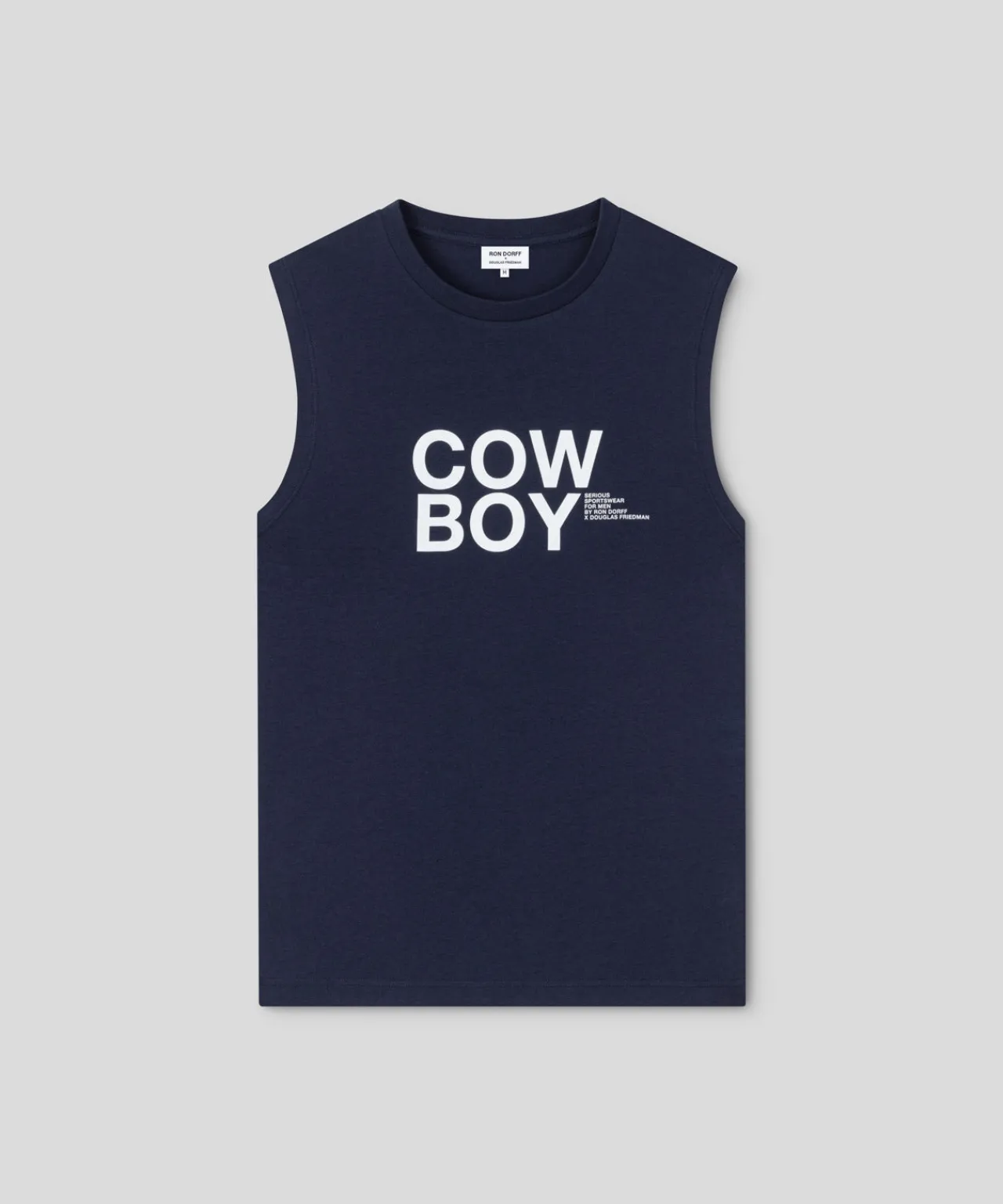 Ron Dorff Lounge T-Shirts | T-Shirts>Organic Cotton Sleeveless T-Shirt "COW BOY"