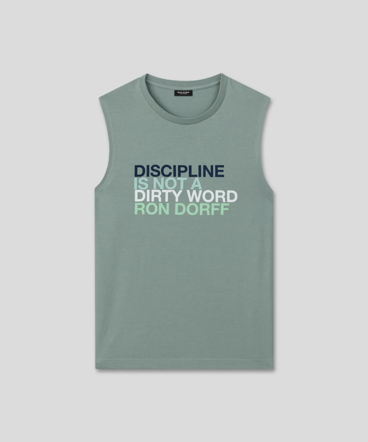 Ron Dorff Lounge T-Shirts | T-Shirts>Organic Cotton Sleeveless T-Shirt "DISCIPLINE"