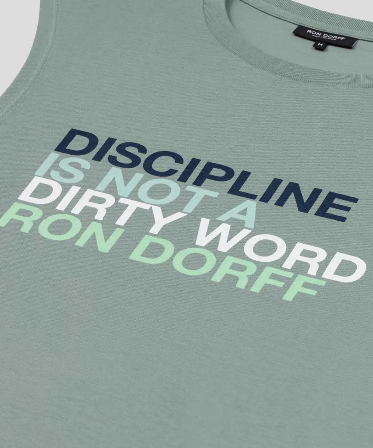 Ron Dorff Lounge T-Shirts | T-Shirts>Organic Cotton Sleeveless T-Shirt "DISCIPLINE"