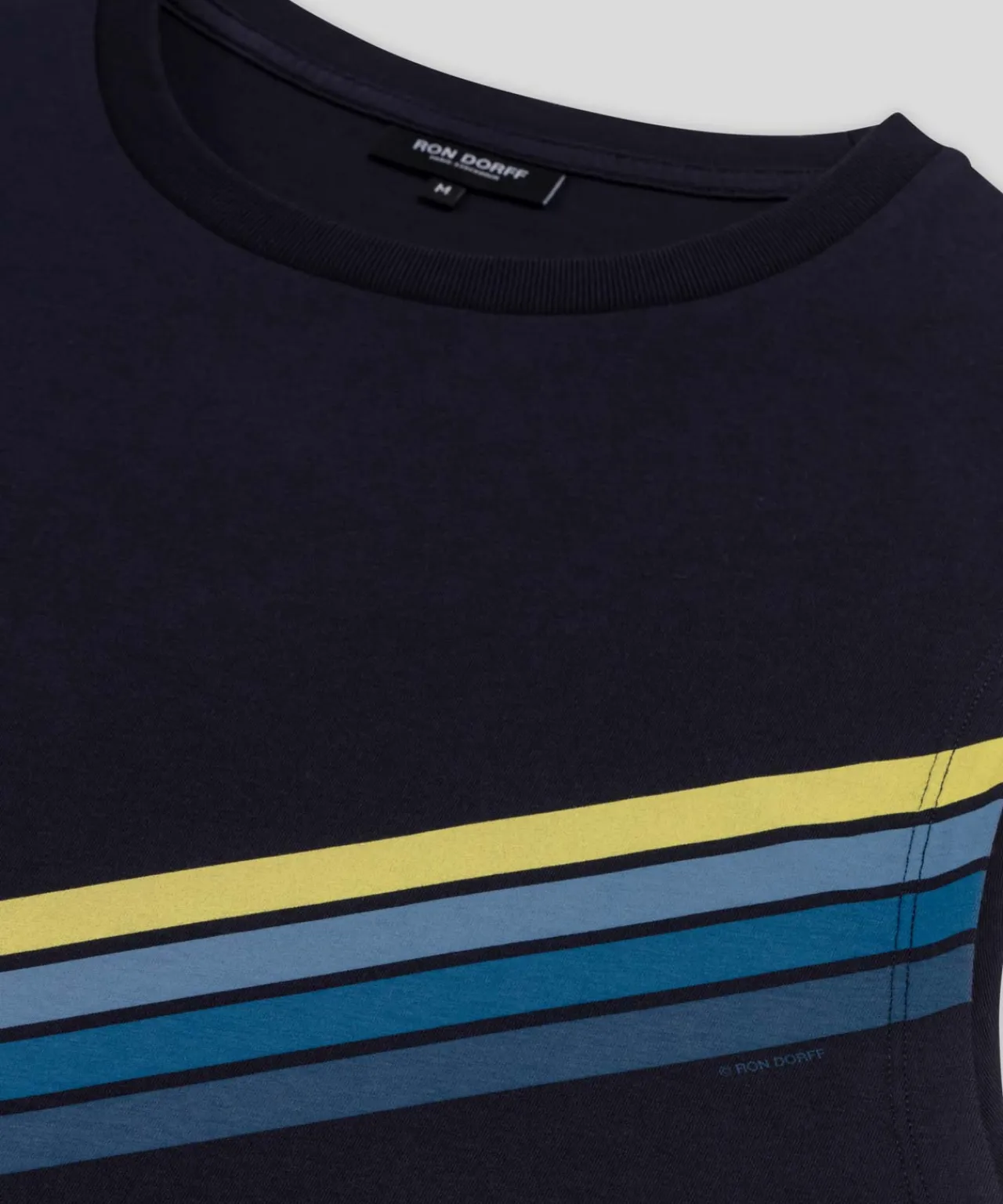 Ron Dorff Lounge T-Shirts | T-Shirts>Organic Cotton Sleeveless T-Shirt w. Diagonal Stripes
