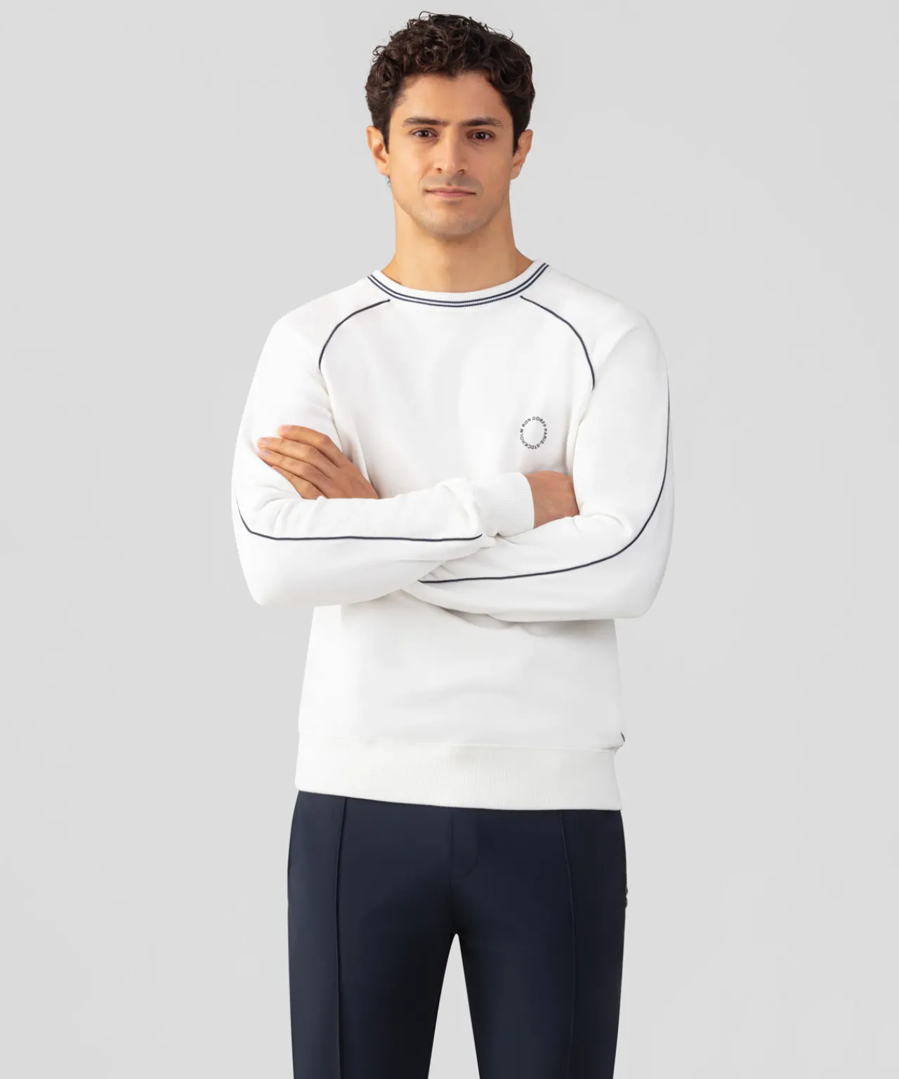 Ron Dorff Sweatshirts>Organic Cotton Sweatshirt w. Piping