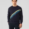 Ron Dorff Sweatshirts>Organic Cotton Sweatshirt w. Diagonal Stripes