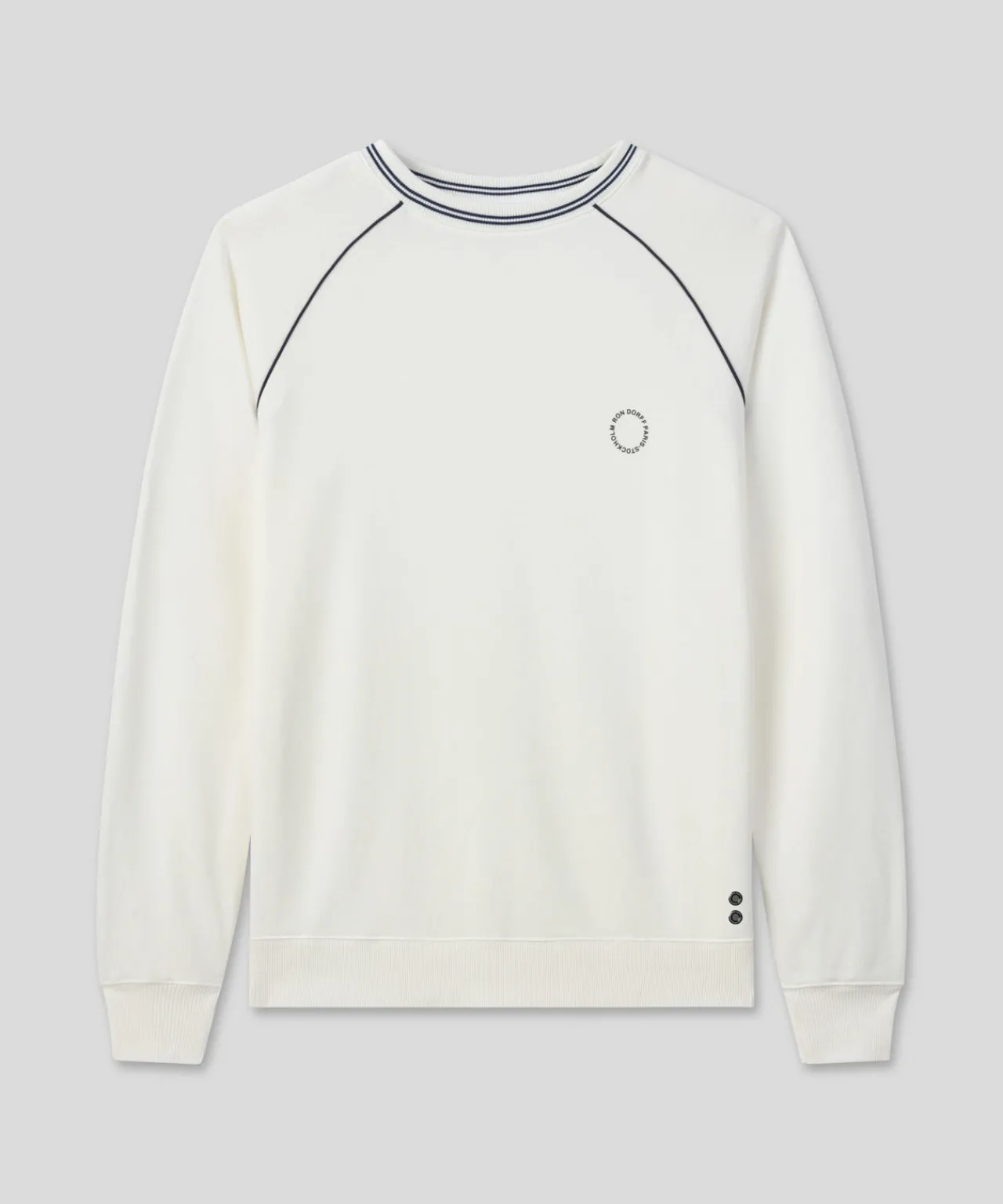 Ron Dorff Sweatshirts>Organic Cotton Sweatshirt w. Piping