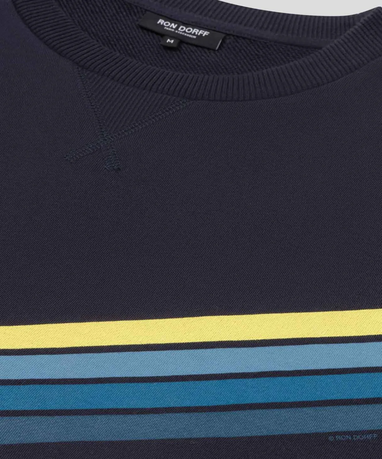 Ron Dorff Sweatshirts>Organic Cotton Sweatshirt w. Diagonal Stripes