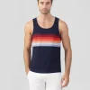 Ron Dorff Pajamas | Lounge T-Shirts>Organic Cotton Tank Top w. Chest Stripes