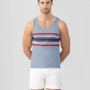 Ron Dorff Pajamas | Lounge T-Shirts>Organic Cotton Tank Top w. Chest Stripes