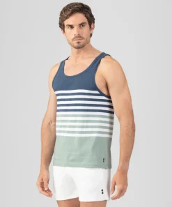 Ron Dorff Pajamas | Lounge T-Shirts>Organic Cotton Tank Top w. Stripes