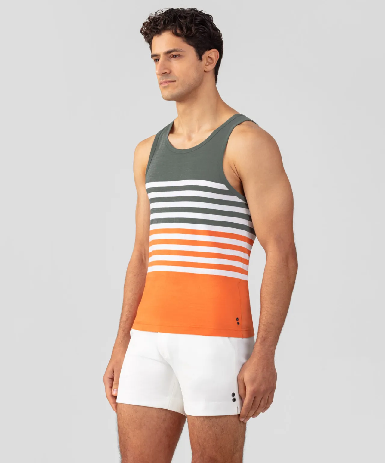 Ron Dorff Pajamas | Lounge T-Shirts>Organic Cotton Tank Top w. Stripes