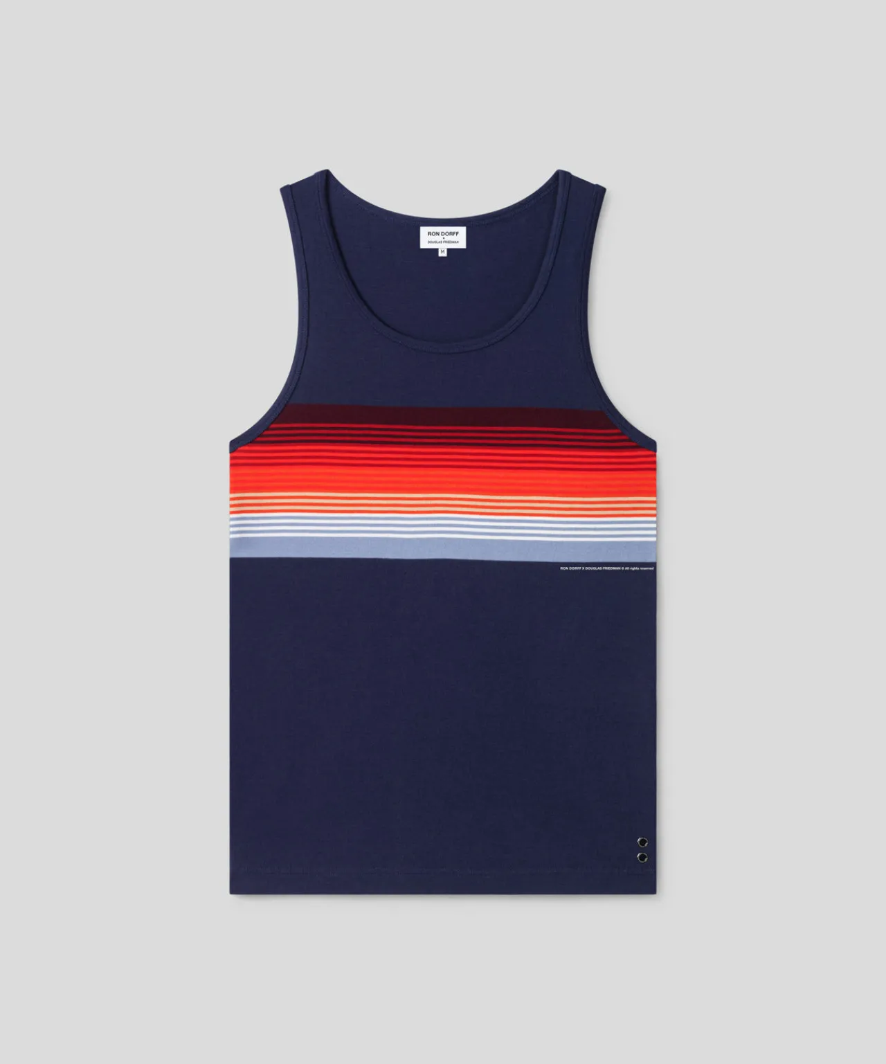 Ron Dorff Pajamas | Lounge T-Shirts>Organic Cotton Tank Top w. Chest Stripes