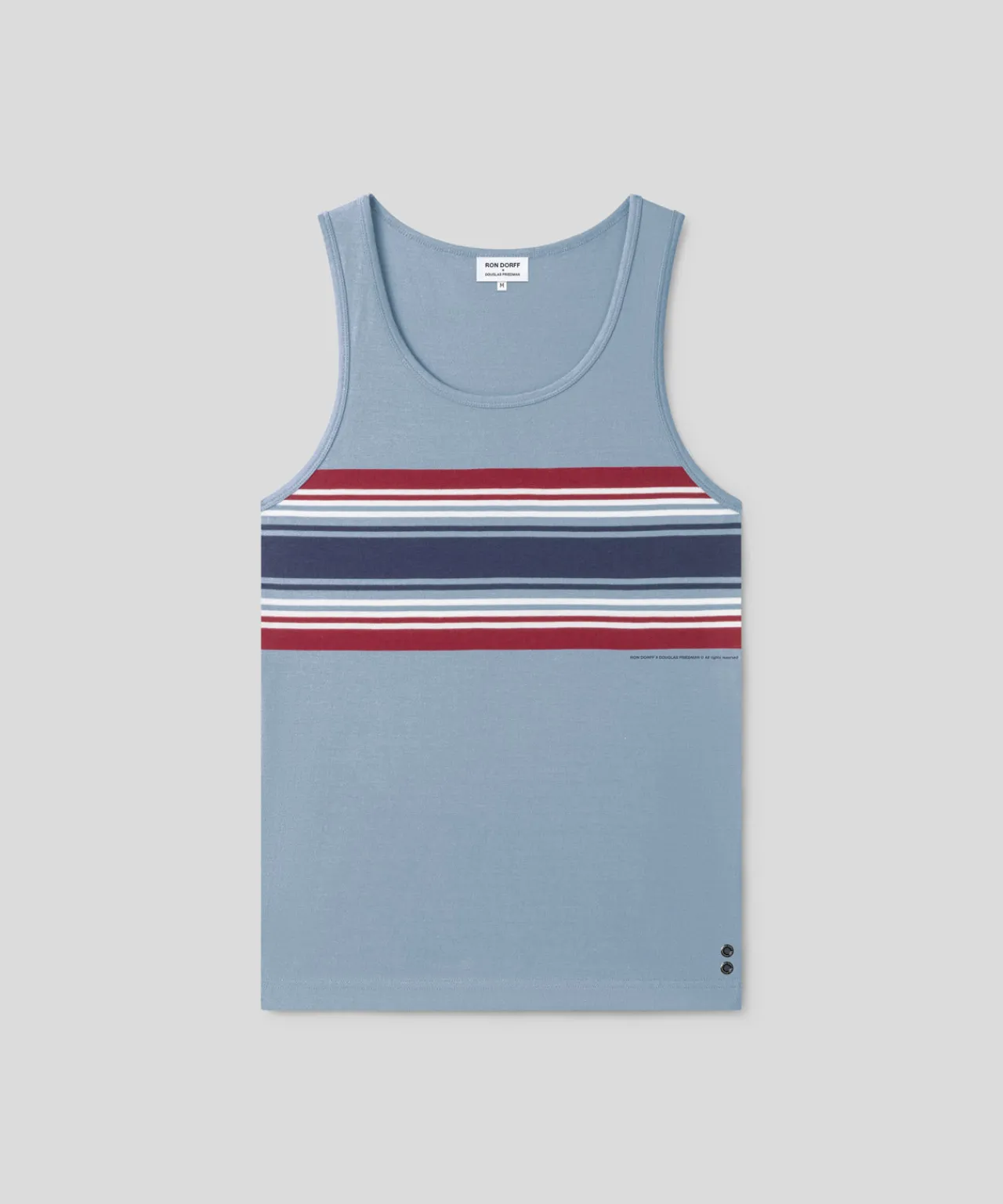 Ron Dorff Pajamas | Lounge T-Shirts>Organic Cotton Tank Top w. Chest Stripes