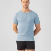 Ron Dorff Lounge T-Shirts | T-Shirts>Ribbed Short-Sleeved Henley