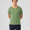 Ron Dorff Lounge T-Shirts | T-Shirts>V Neck T-Shirt Eyelet Edition