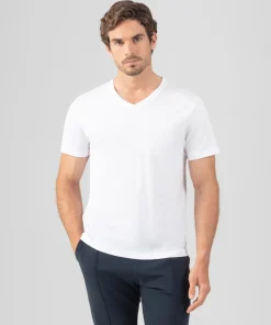 Ron Dorff Lounge T-Shirts | T-Shirts>V Neck T-Shirt Eyelet Edition
