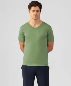 Ron Dorff Lounge T-Shirts | T-Shirts>V Neck T-Shirt Eyelet Edition