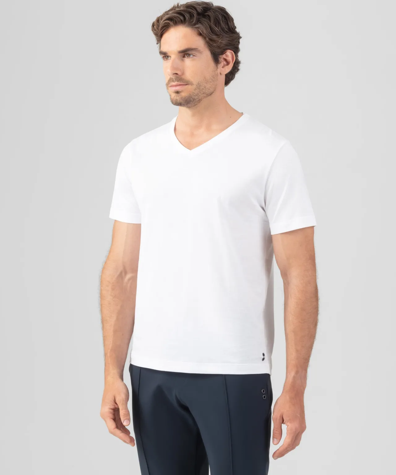 Ron Dorff Lounge T-Shirts | T-Shirts>V Neck T-Shirt Eyelet Edition