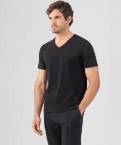 Ron Dorff Lounge T-Shirts | T-Shirts>V Neck T-Shirt Eyelet Edition